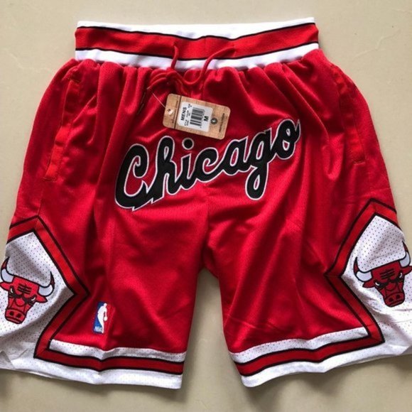 red chicago bulls shorts
